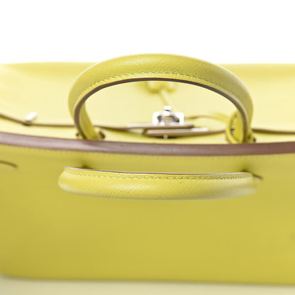 Hermes Epsom Candy Birkin 35 Lime Gris Perle 20 of 33