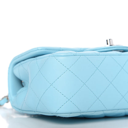 Chanel Lambskin Quilted Mini Rectangular Flap Light Blue 6 of 12