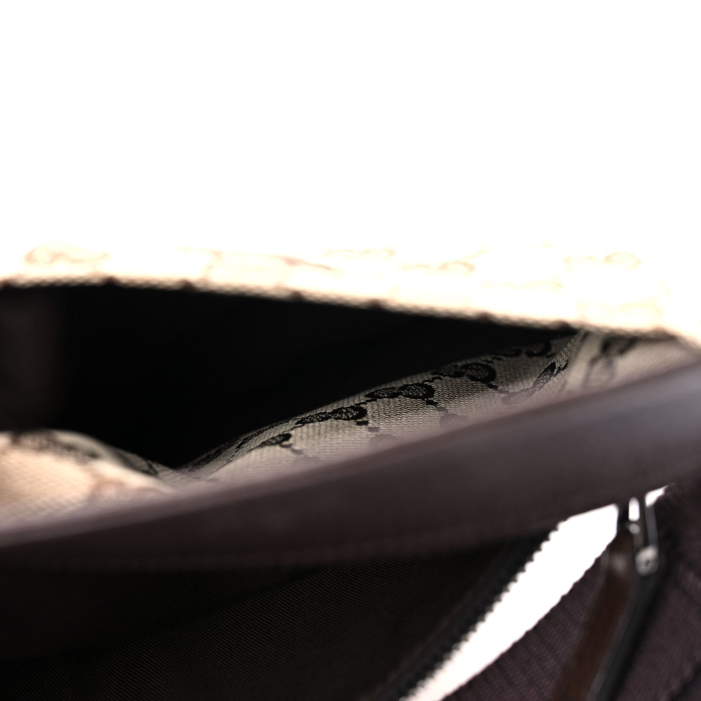 GG Monogram Double Pocket Belt Bag Dark Brown