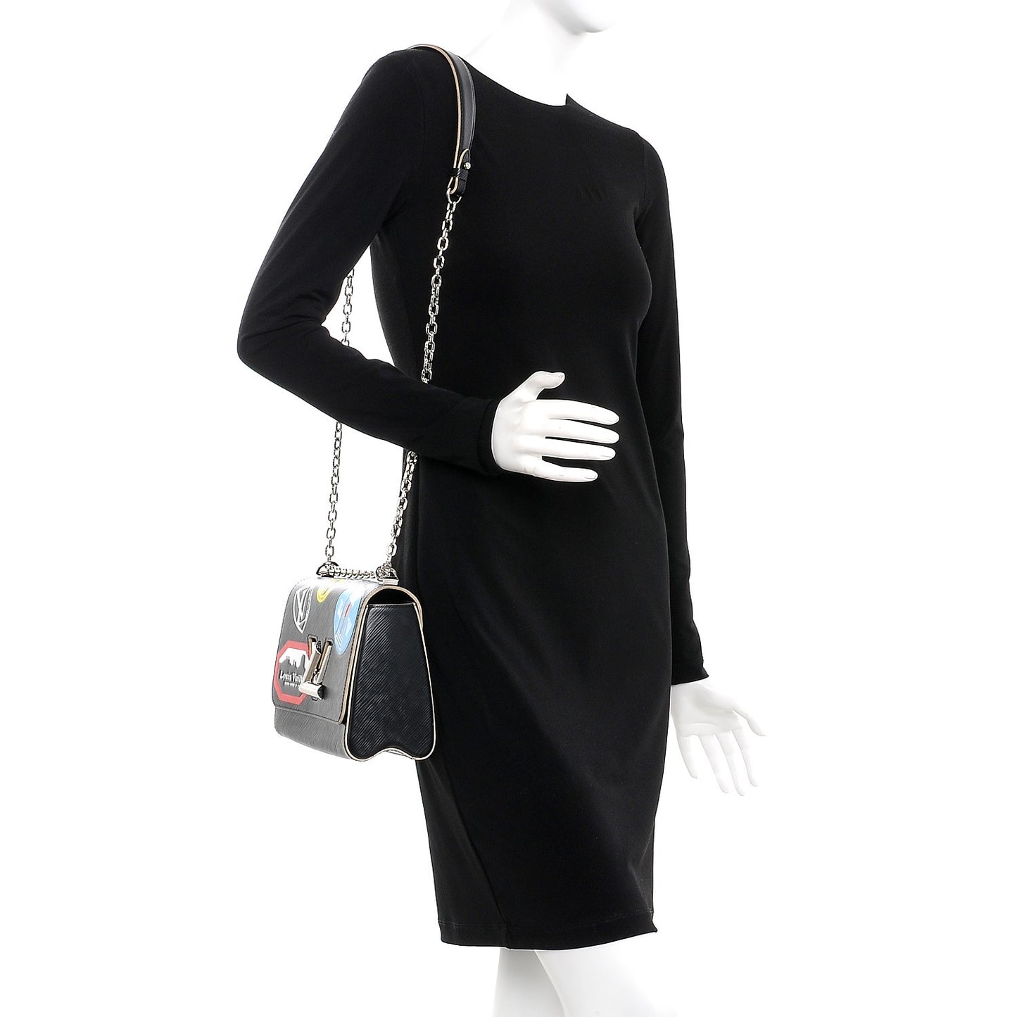 Epi World Tour Twist Shoulder Bag MM Black