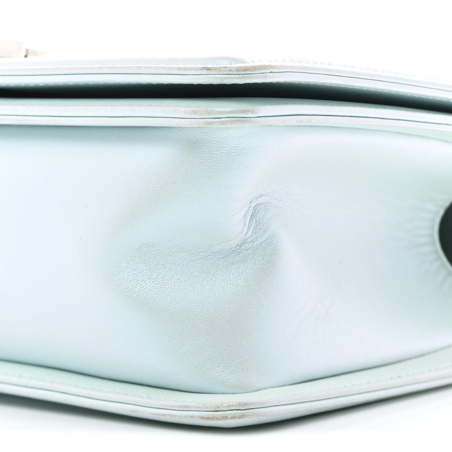 Chanel Iridescent Lambskin Chevron Quilted Medium Boy Flap Turquoise 18 of 27