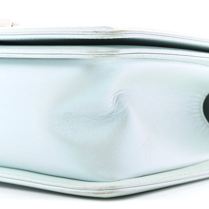 Chanel Iridescent Lambskin Chevron Quilted Medium Boy Flap Turquoise 18 of 27