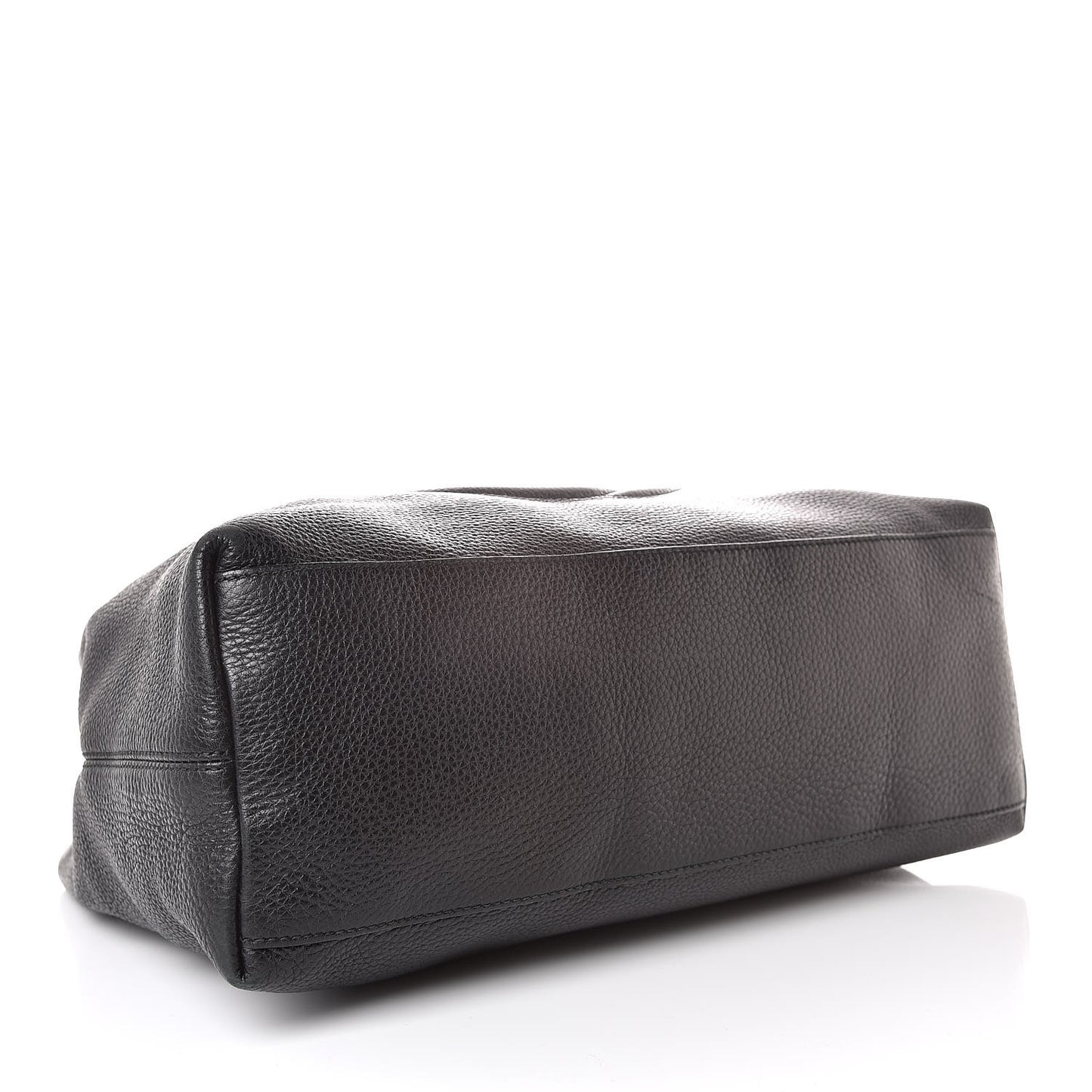 Pebbled Calfskin Medium Soho Chain Shoulder Bag Black