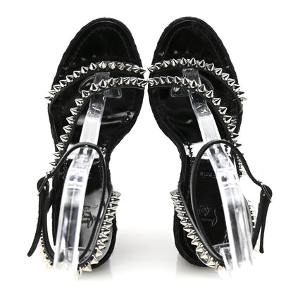 Christian Louboutin Patent Mafaldina 120 Wedge Sandals 37 Black 2 of 8