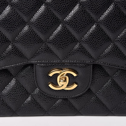 Chanel Caviar Quilted Jumbo Double Flap Black 10 of 19