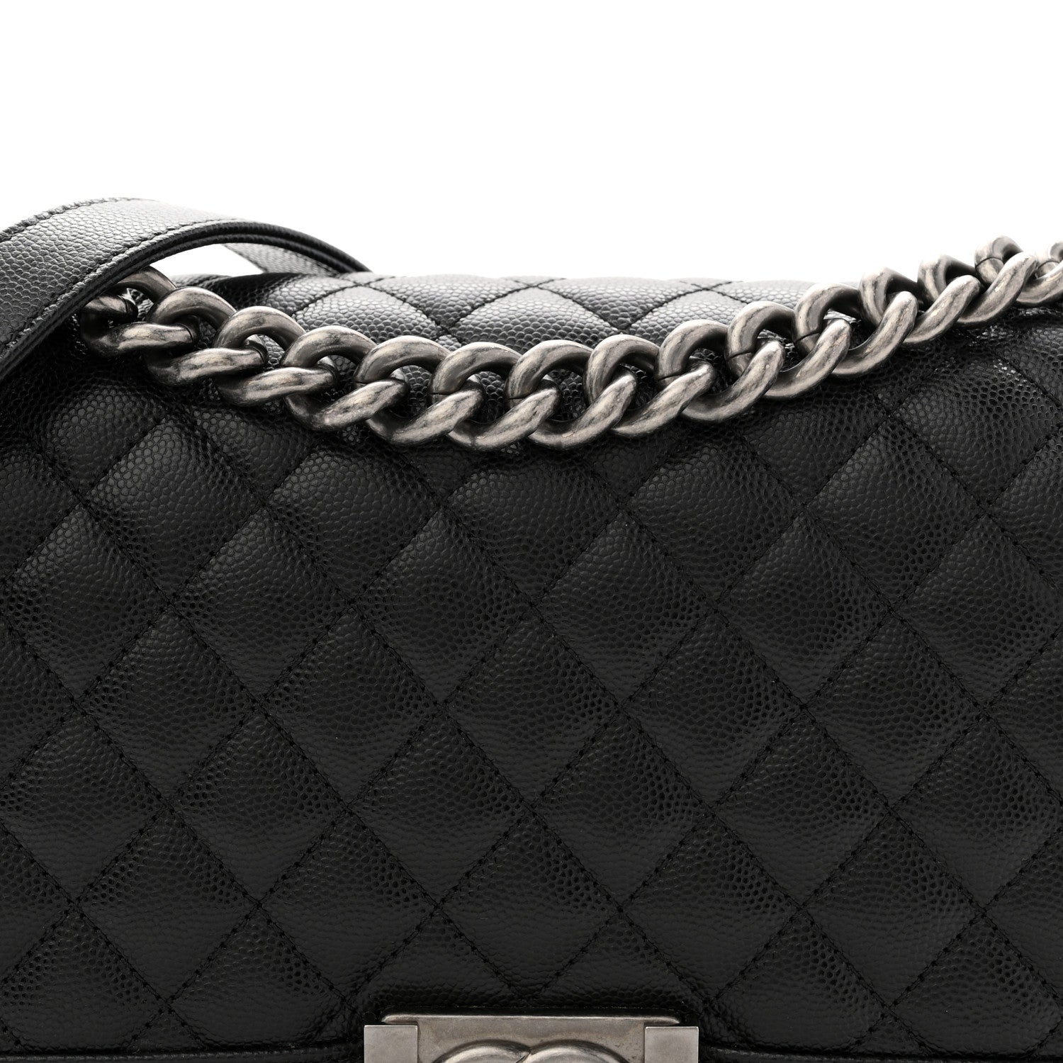 Chanel Caviar Quilted Medium Boy Flap Black 8 of 10