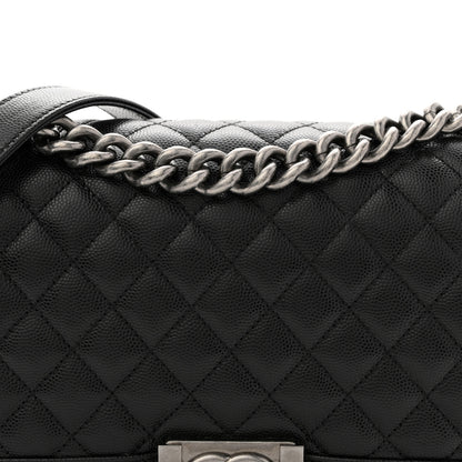 Chanel Caviar Quilted Medium Boy Flap Black 8 of 10