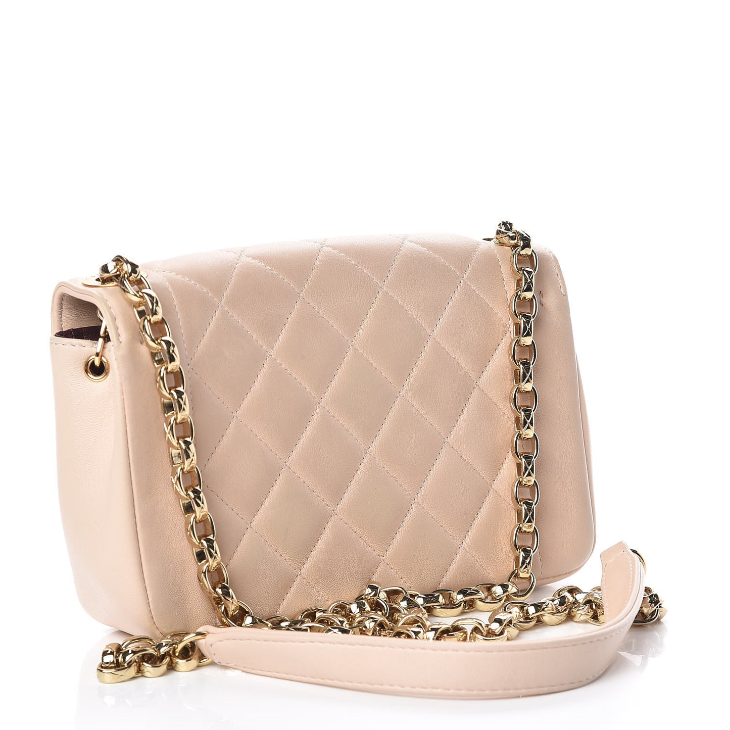 Lambskin Mini Chic With Me Flap Beige