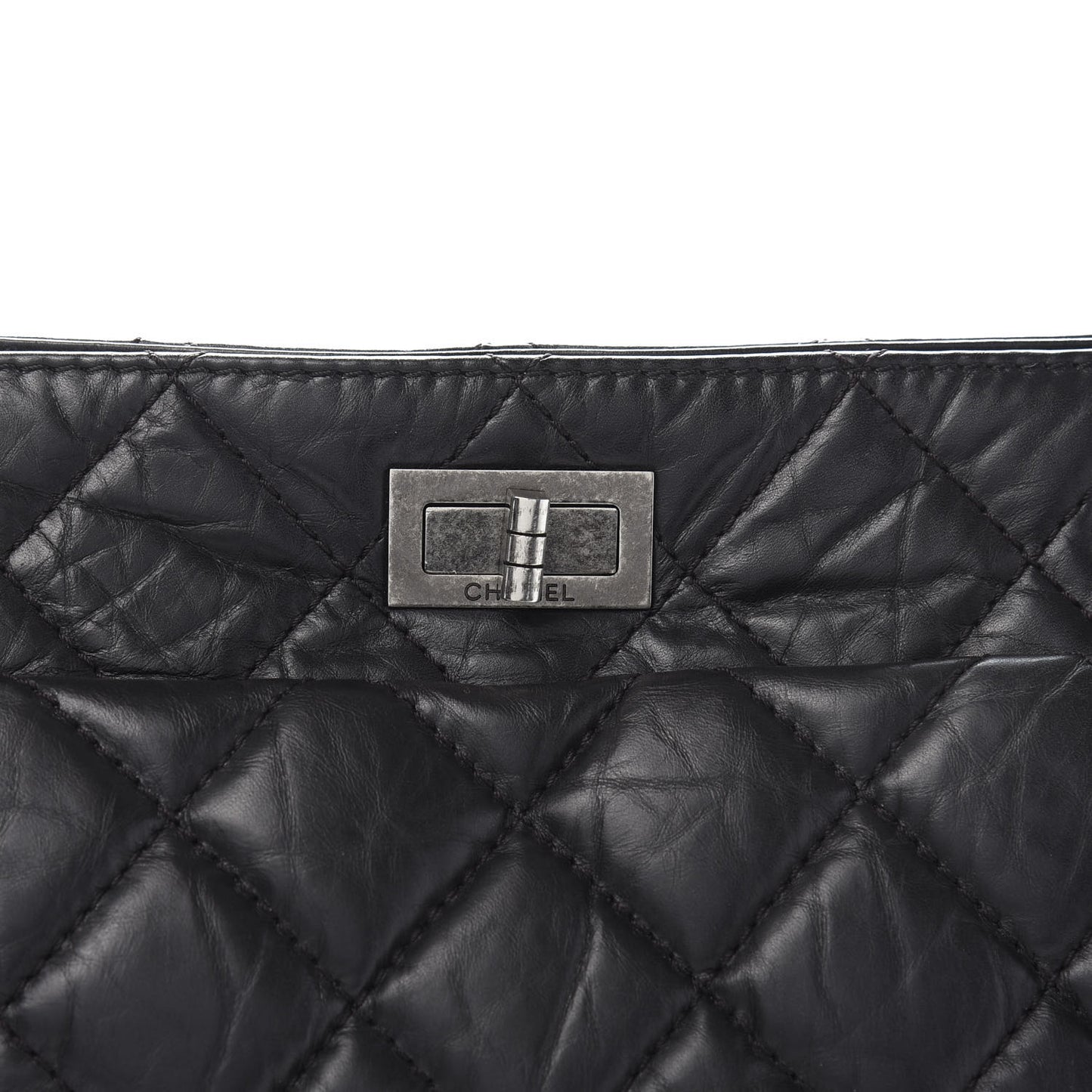 Aged Calfskin Reissue 2.55 Tote Black