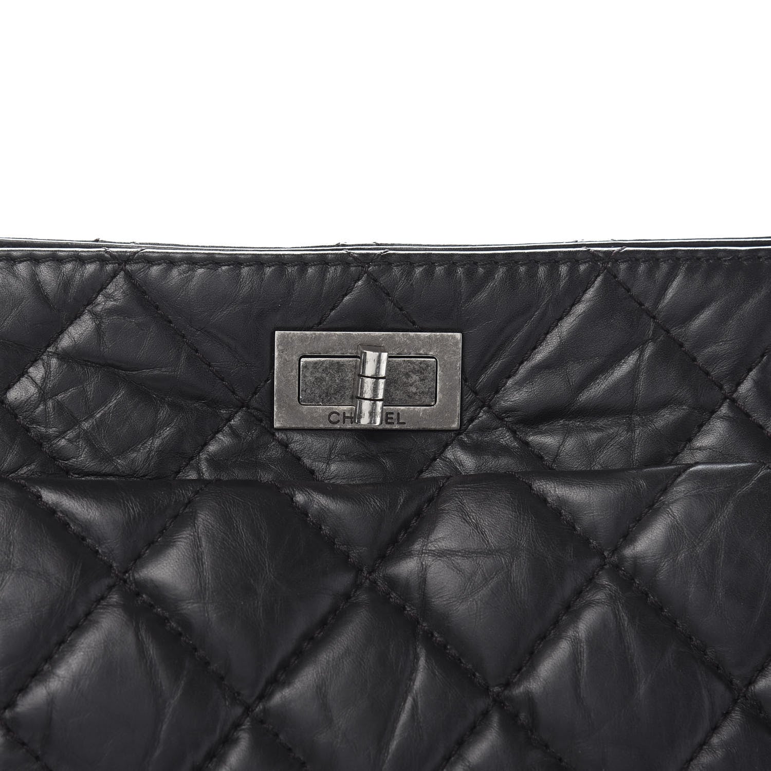 Chanel Aged Calfskin Reissue 2.55 Tote Black 13 of 13
