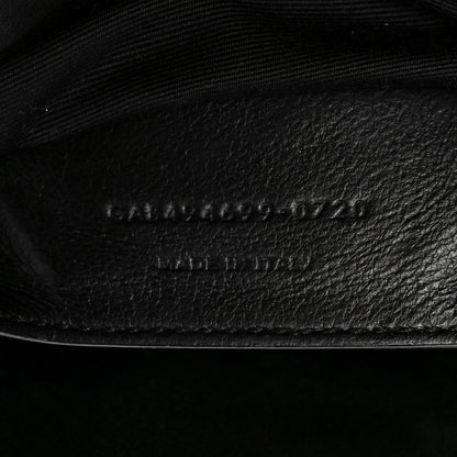 Saint Laurent Suede Calfskin Y Quilted Monogram Small Loulou Chain Satchel Black 8 of 14