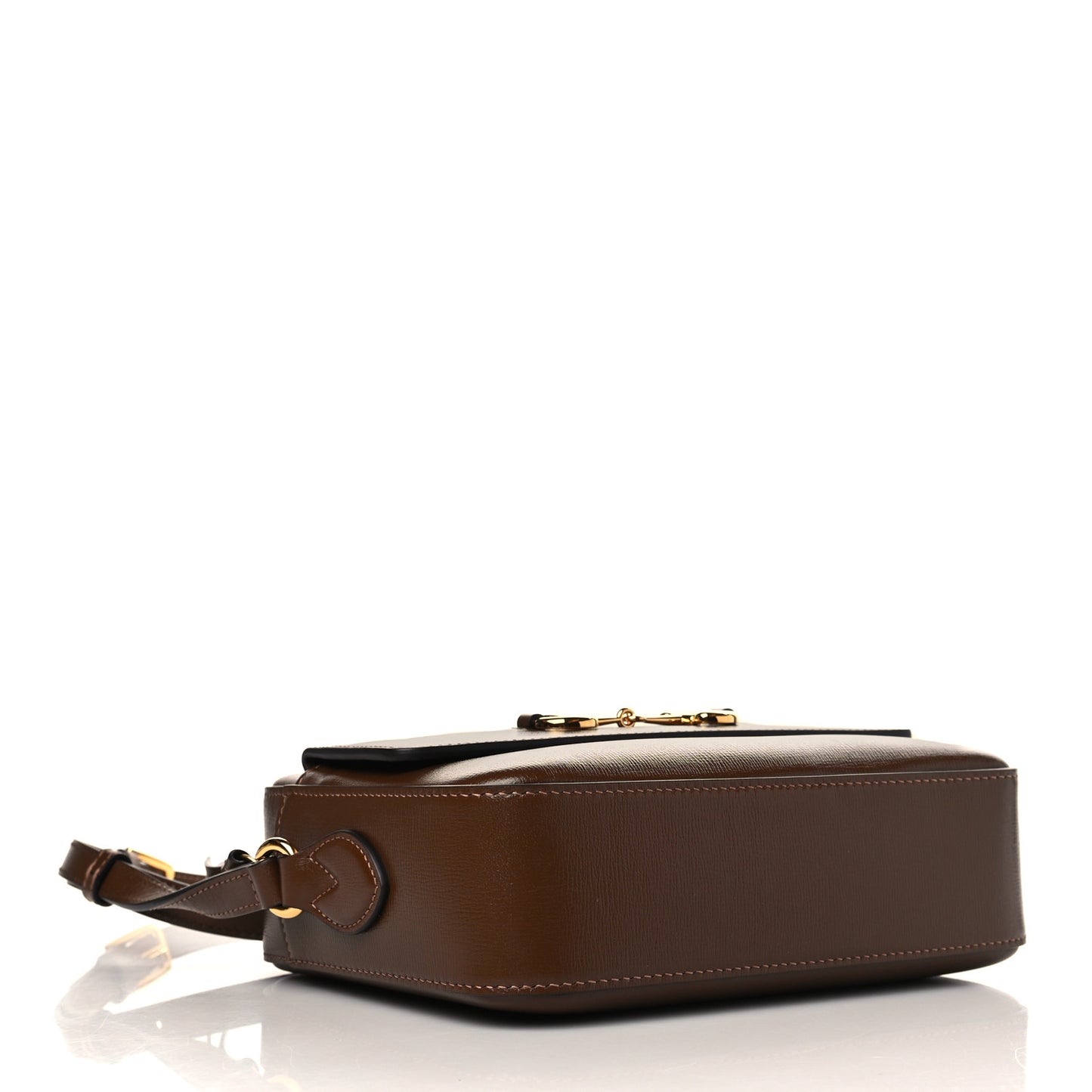 Azalea Calfskin Small Horsebit 1955 Shoulder Bag Brown Sugar