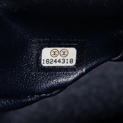 Chanel Caviar Quilted Maxi Double Flap Navy Blue 8 of 8