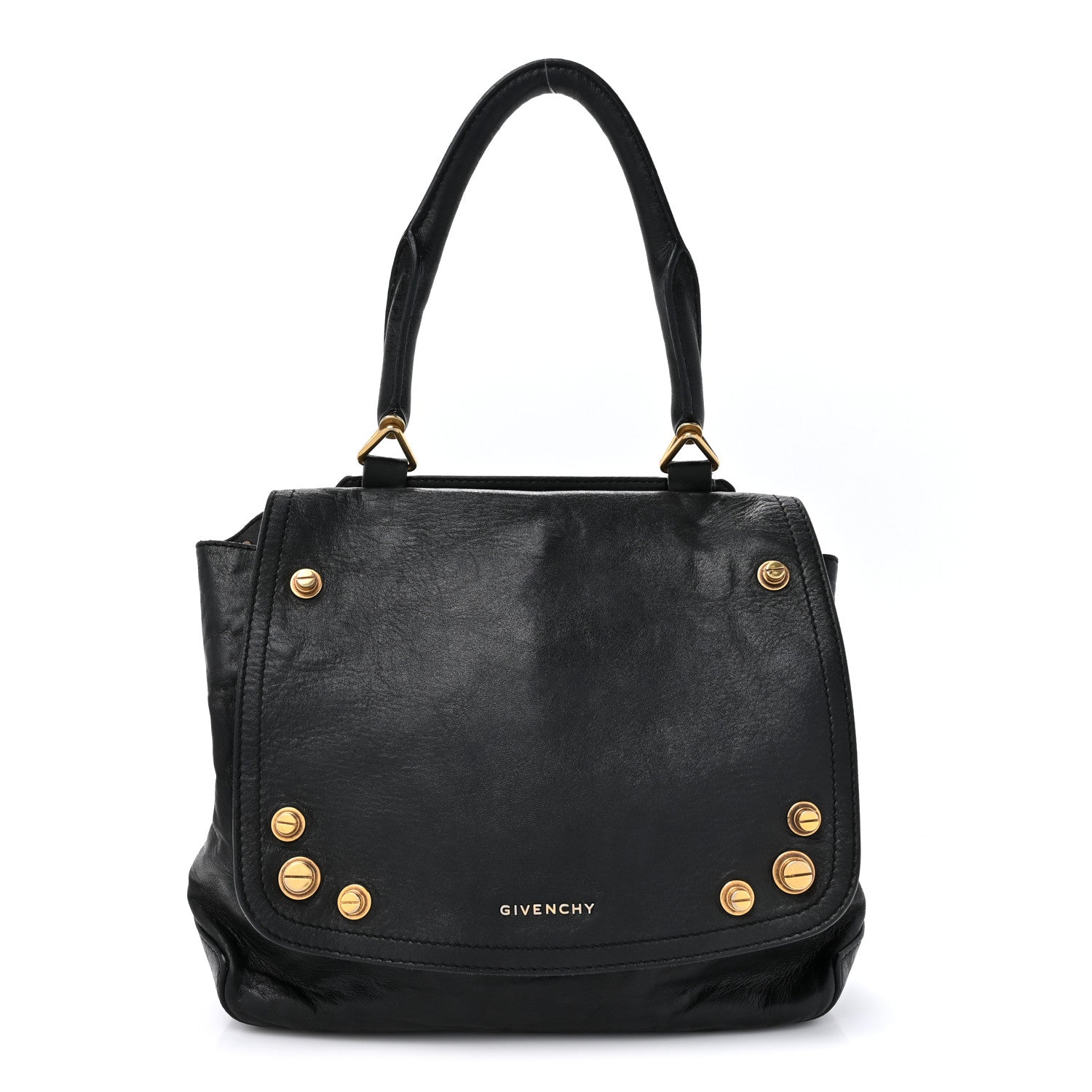 Givenchy Calfskin Bolt Stud Mirte Saddle Bag Black 1 of 21