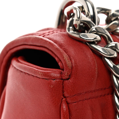 Prada Nappa Gaufre Small Chain Flap Shoulder Bag Fuoco 12 of 12