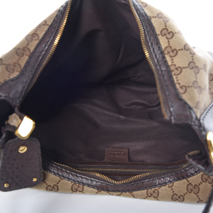 Gucci Monogram Medium Jockey Hobo Dark Brown 5 of 12