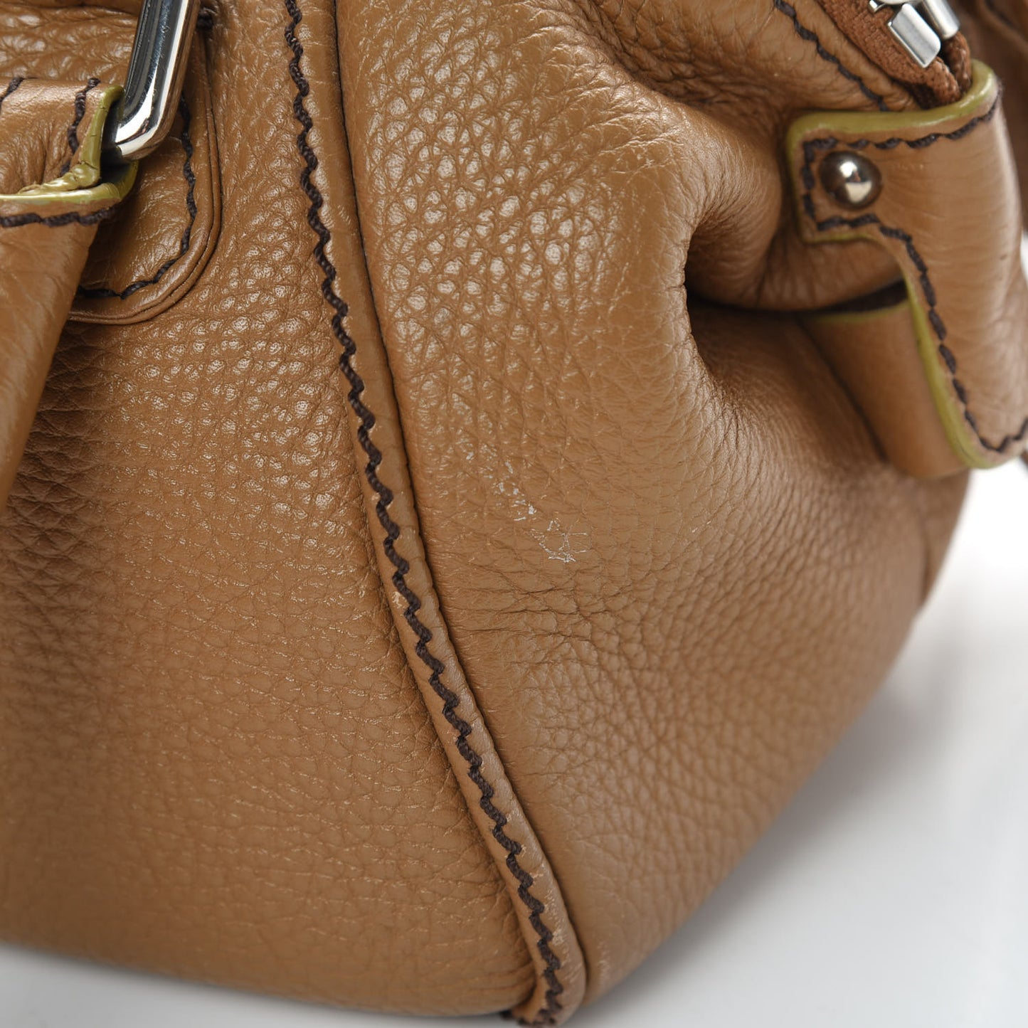 Calfskin Small Tassel Bowler Light Brown