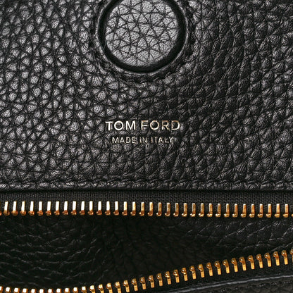 Tom Ford Pebbled Calfskin Small Alix Padlock Zip Hobo Bag Black 7 of 14