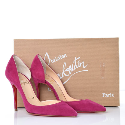 Christian Louboutin Veau Velour Iriza 100 Pumps 34 Eveque 8 of 8