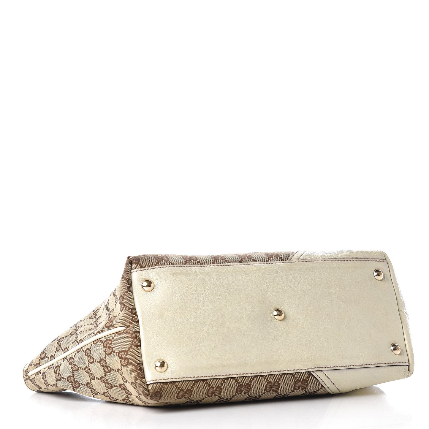 Monogram Medium New Britt Tote Off White