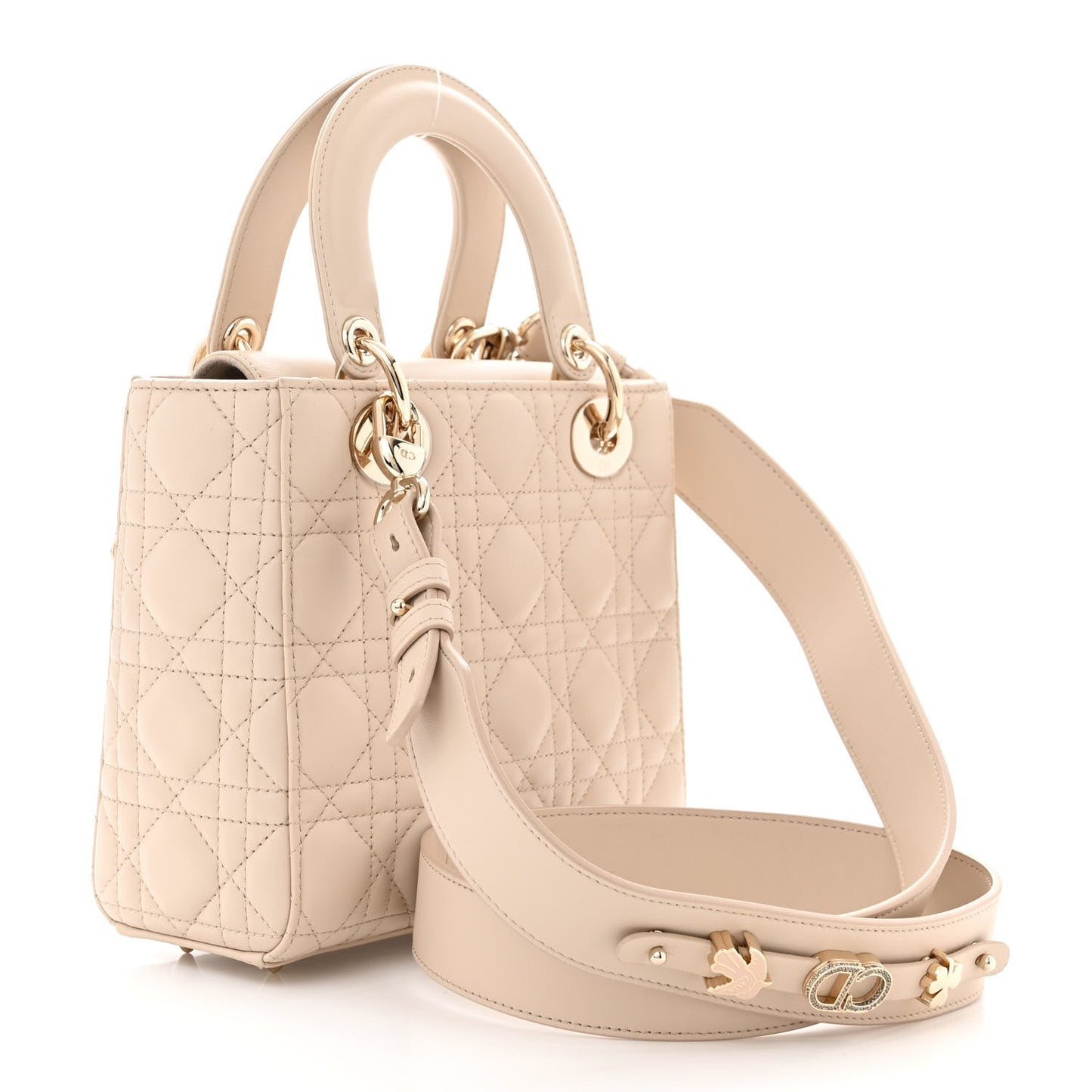 Lambskin Cannage Small My ABCDior Lady Dior Beige