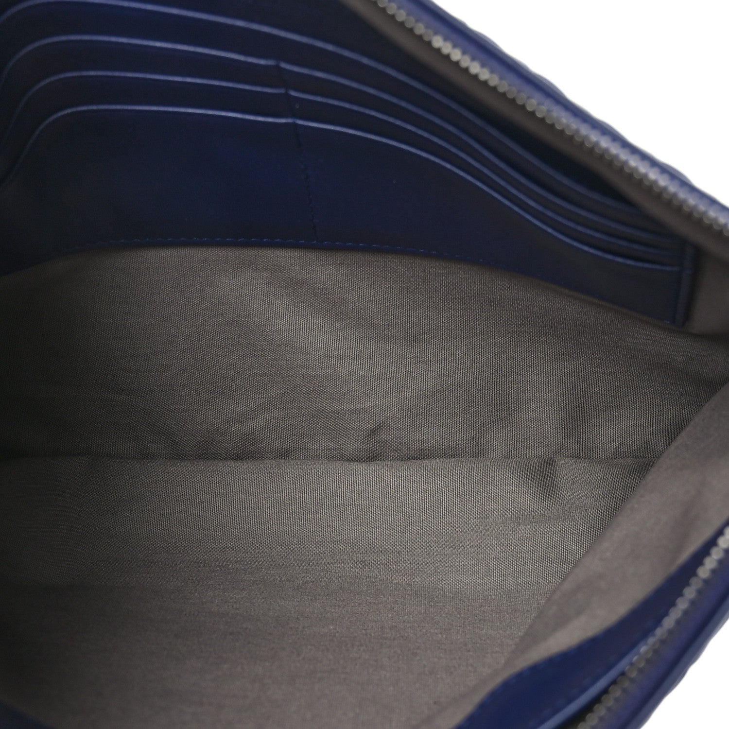 Bottega Veneta Nappa Intrecciato Large Zip Pouch Atlantic 6 of 7