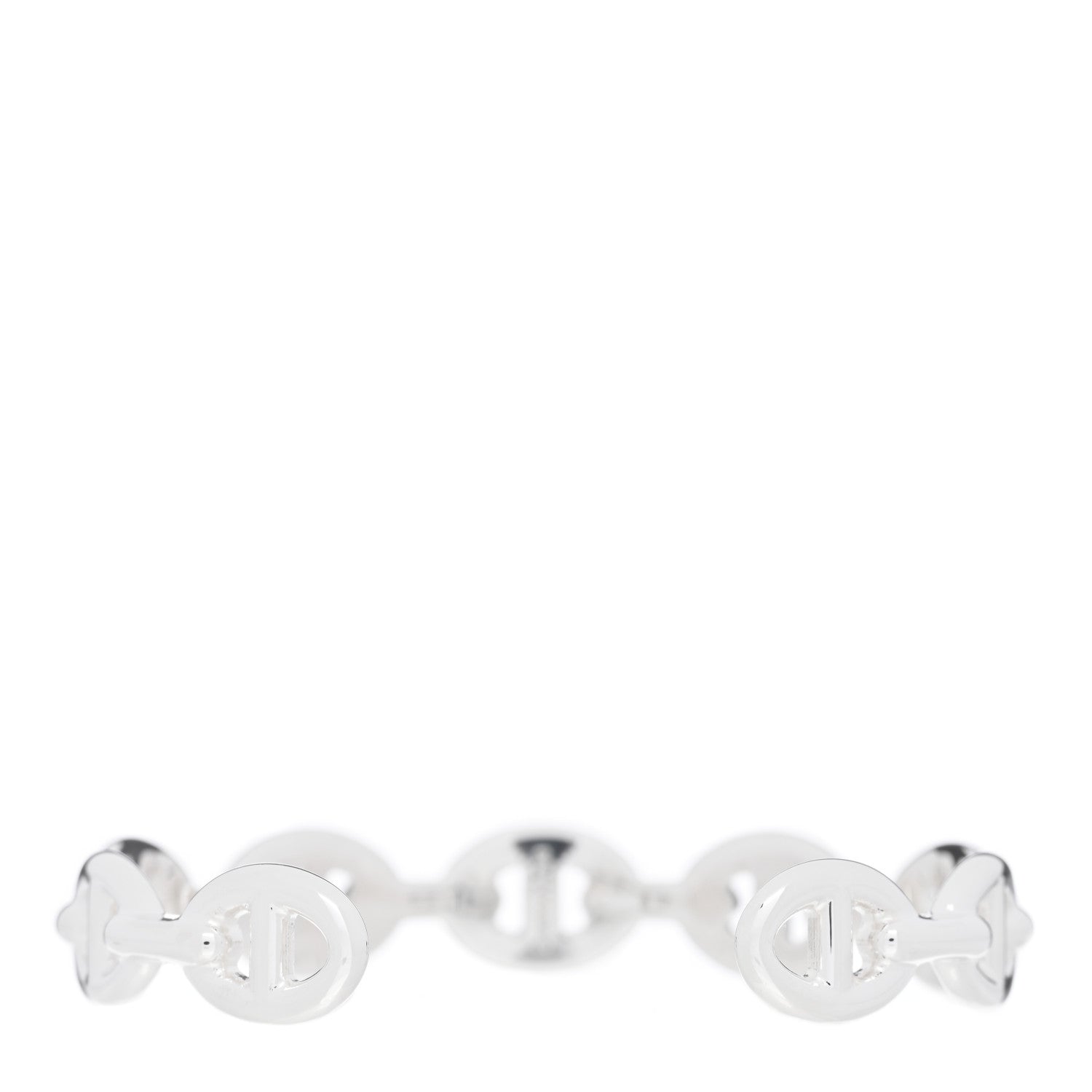 Hermes Sterling Silver MM Chaine d'Ancre Enchainee Cuff Bracelet SH 2 of 3