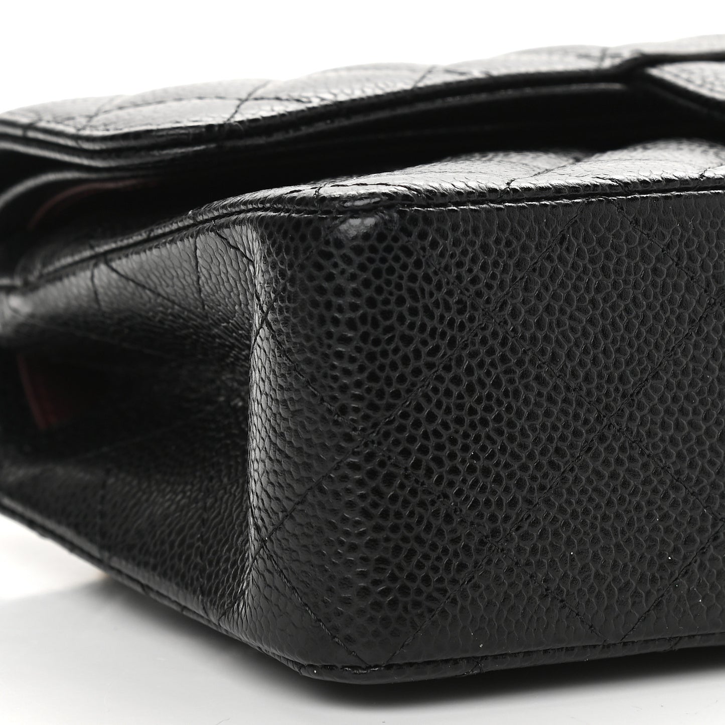 Caviar Quilted Small Double Flap Black