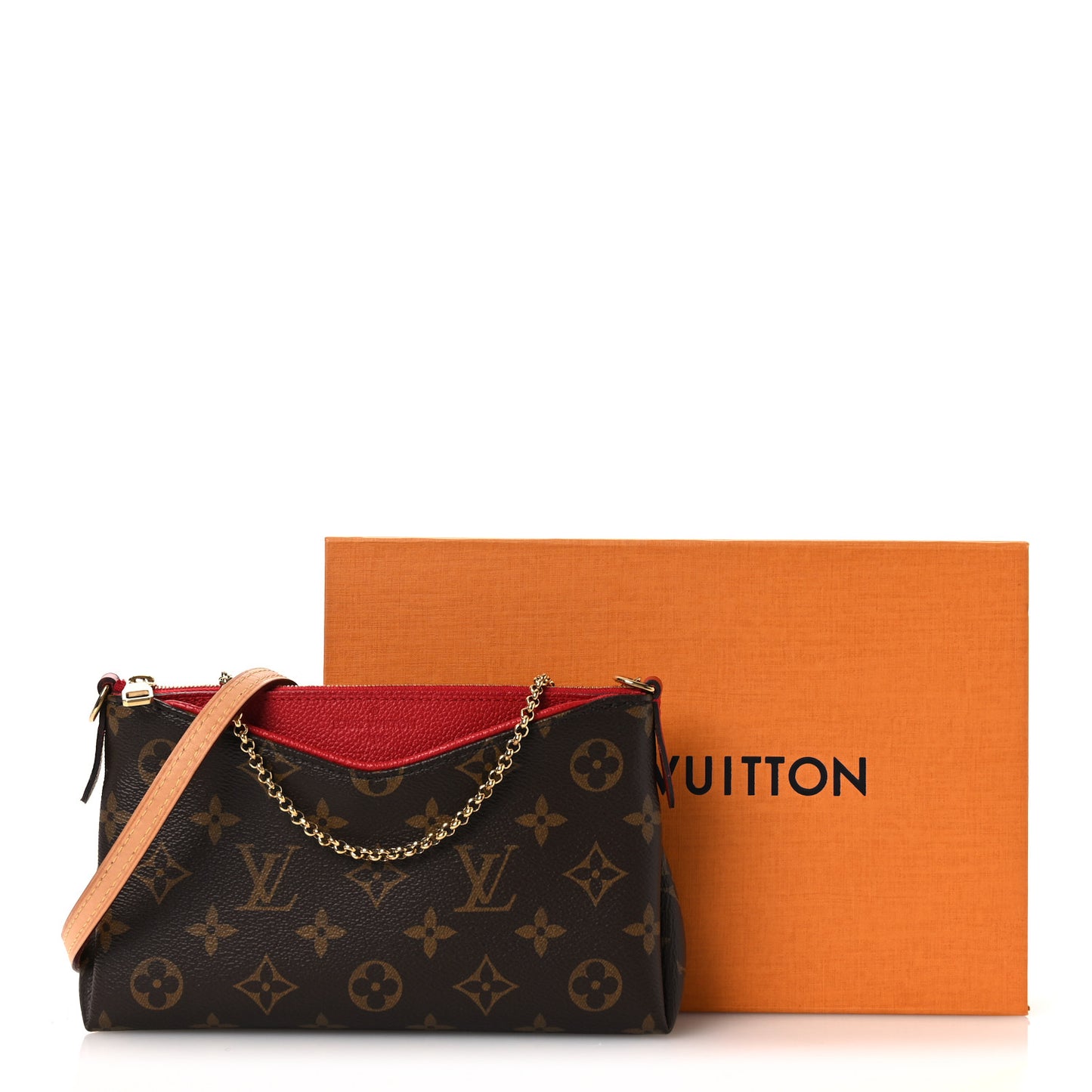 Monogram Pallas Clutch Cherry