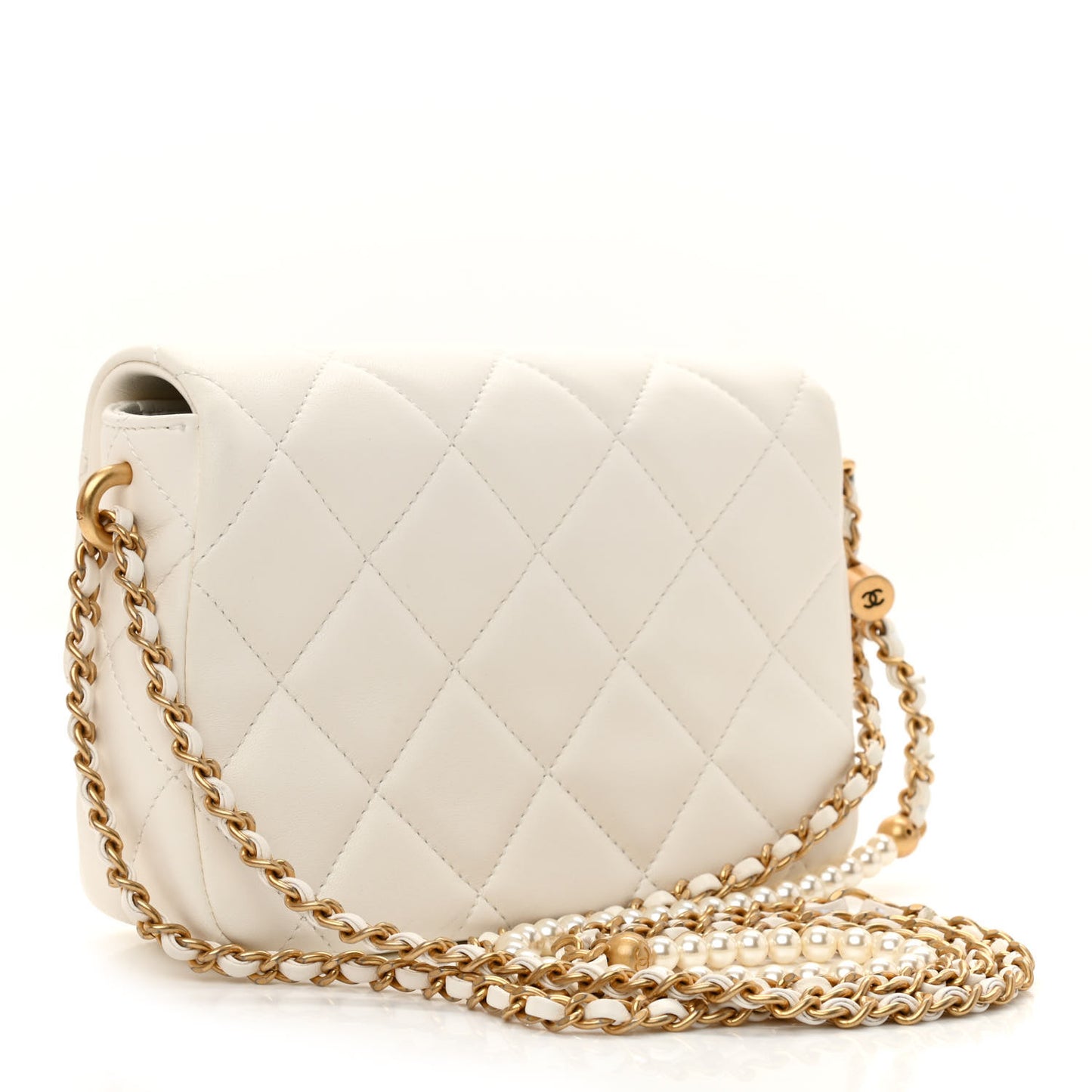 Lambskin Quilted Mini My Perfect Flap White