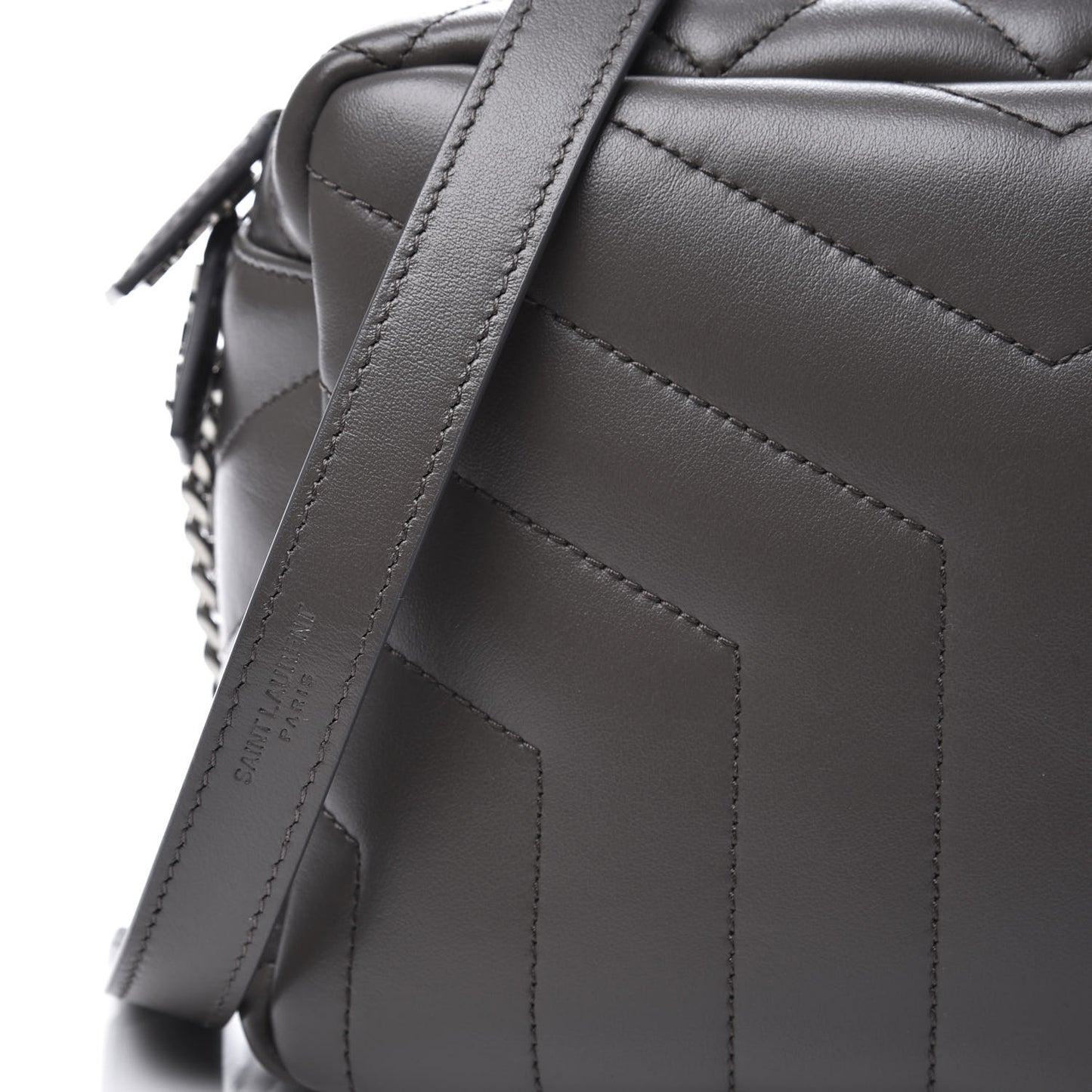 Calfskin Y Quilted Monogram Small Loulou Bowling Bag Earth