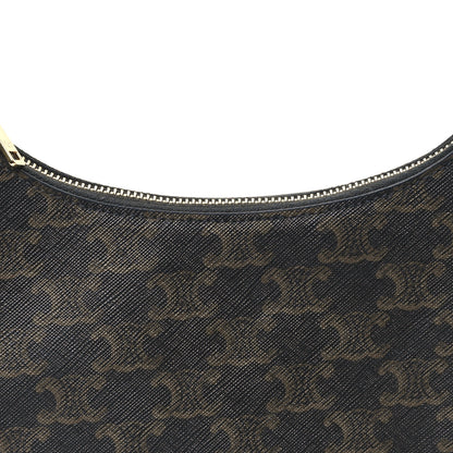 Celine Triomphe Canvas Calfskin Ava Shoulder Bag Tan 9 of 11