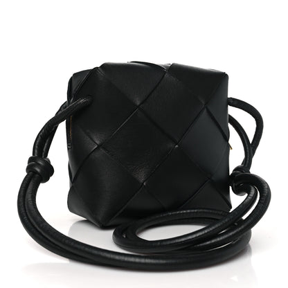 Bottega Veneta Lambskin Maxi Intrecciato Mini Cassette Camera Bag Black 3 of 9