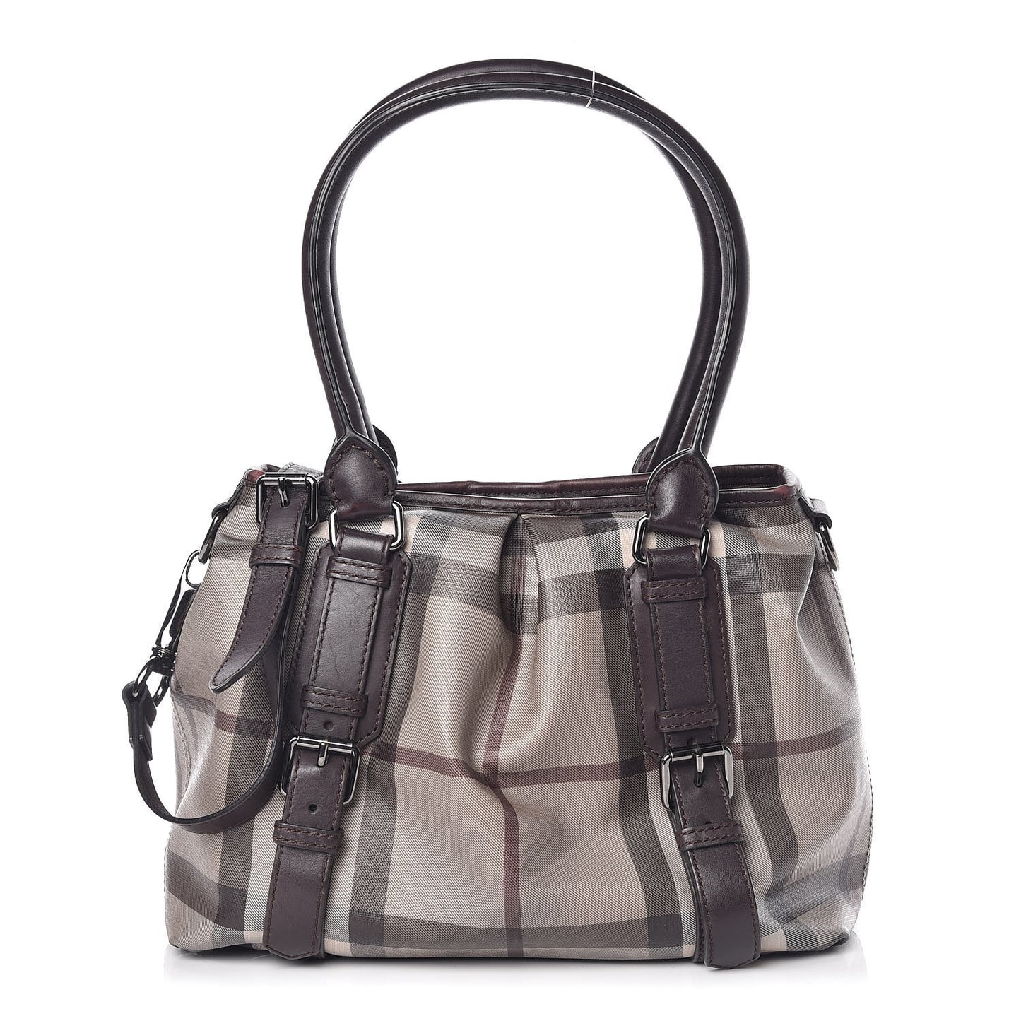 Smoked Check Small Northfield Tote Plum
