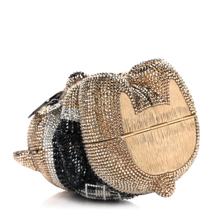 Judith Leiber Crystal Spencer Teddy Bear Minaudiere Clutch Gold Brown 4 of 13