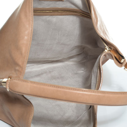 Jimmy Choo Satin Leather Elaphe Snakeskin Zoe Hobo Mink 5 of 8