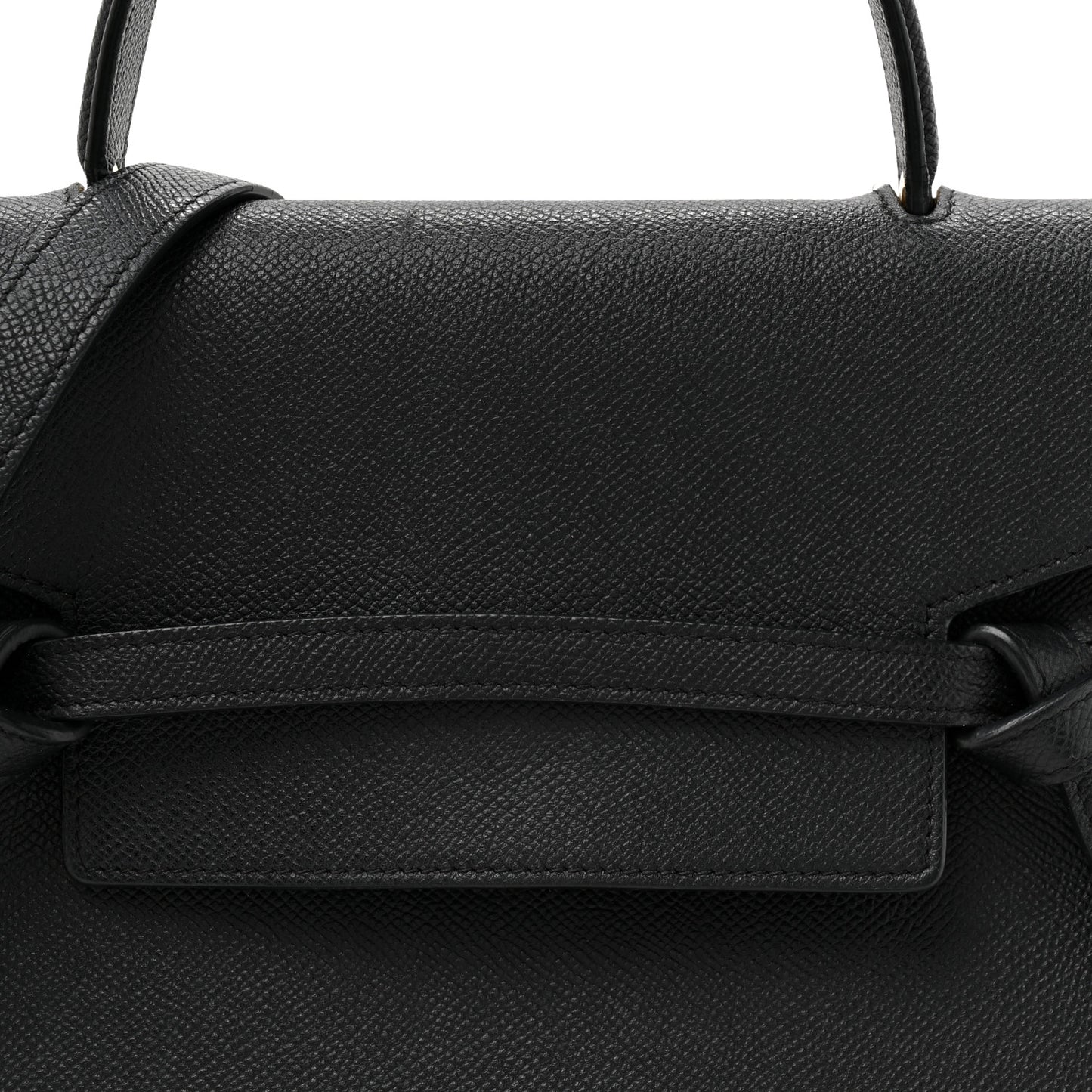 Grained Calfskin Micro Belt Bag Black