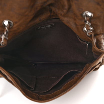 Chanel Aged Crumpled Calfskin Vintage Flap Brown 5 of 9