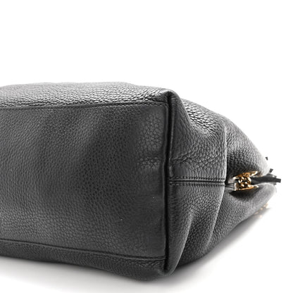 Gucci Pebbled Calfskin Medium Soho Chain Shoulder Bag Black 10 of 16
