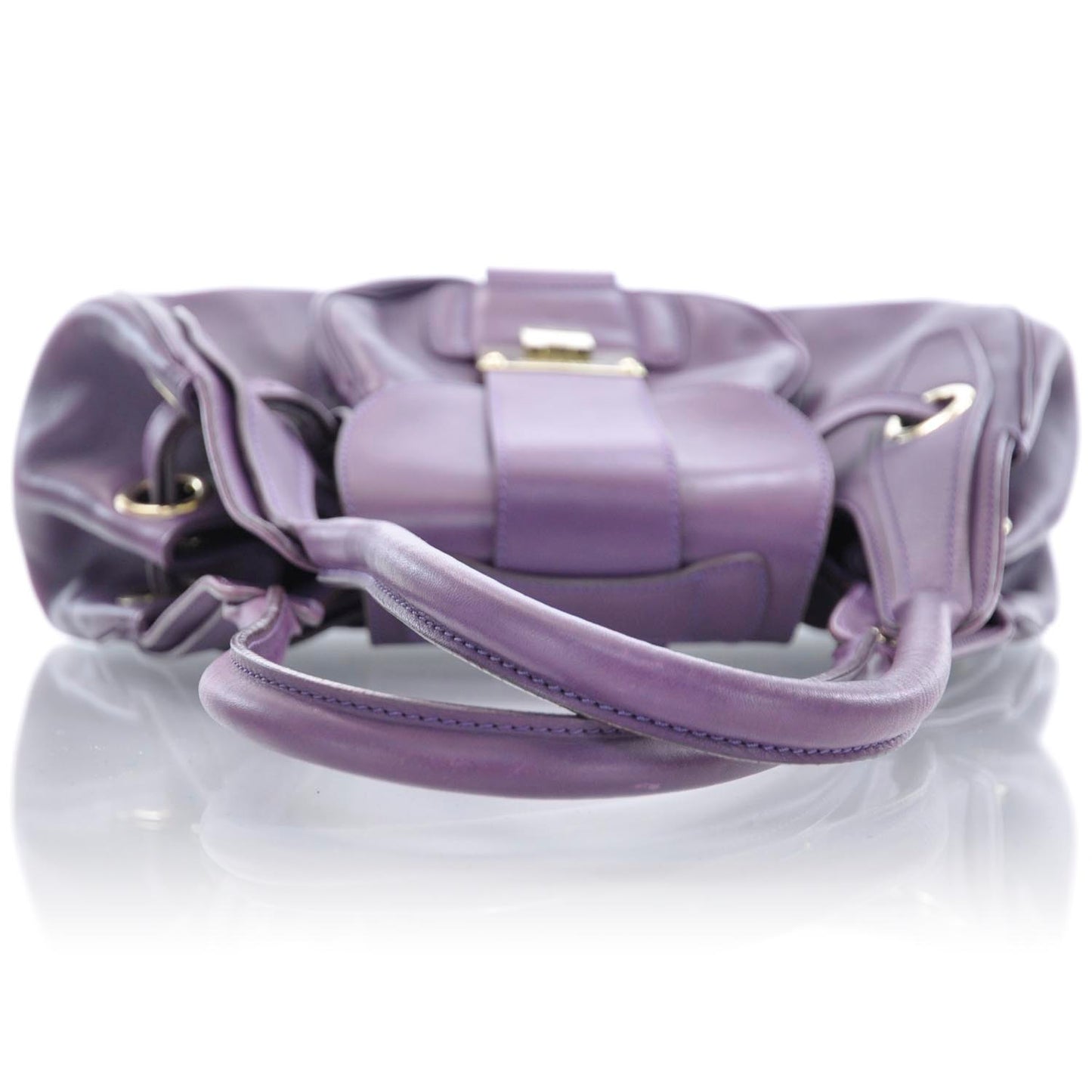 Leather Rhona Satchel Purple