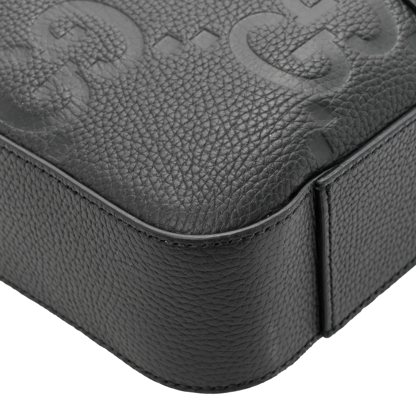 Piuma Calfskin Jumbo GG Embossed Briefcase Black