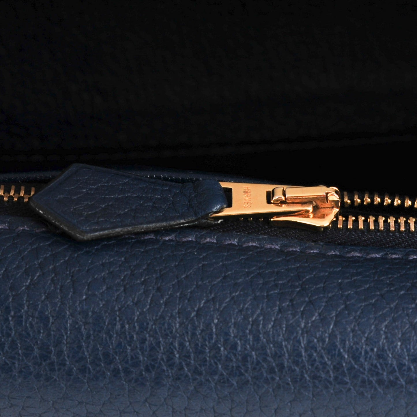 Taurillon Clemence Shoulder Kelly 40 Bleu De Malte