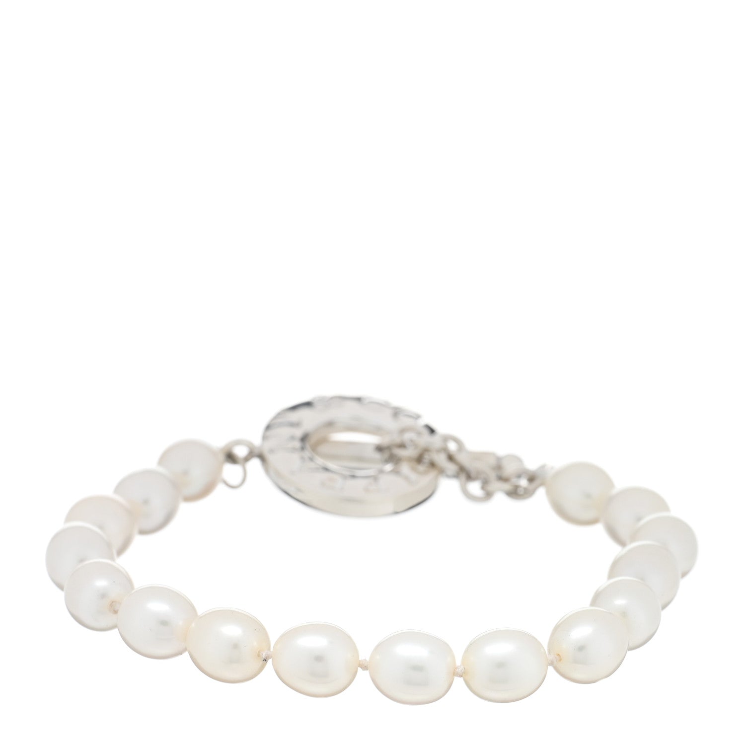 Tiffany Sterling Silver Pearl Toggle Bracelet 1 of 3