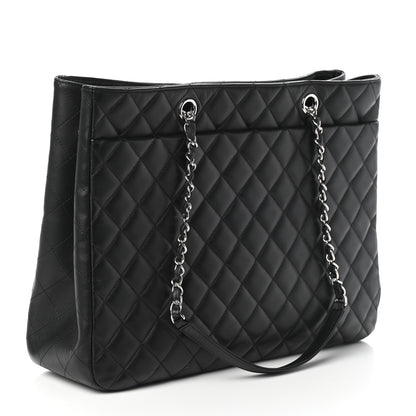 Chanel Calfskin Quilted Large Classic Shopping Tote Black 3 of 10