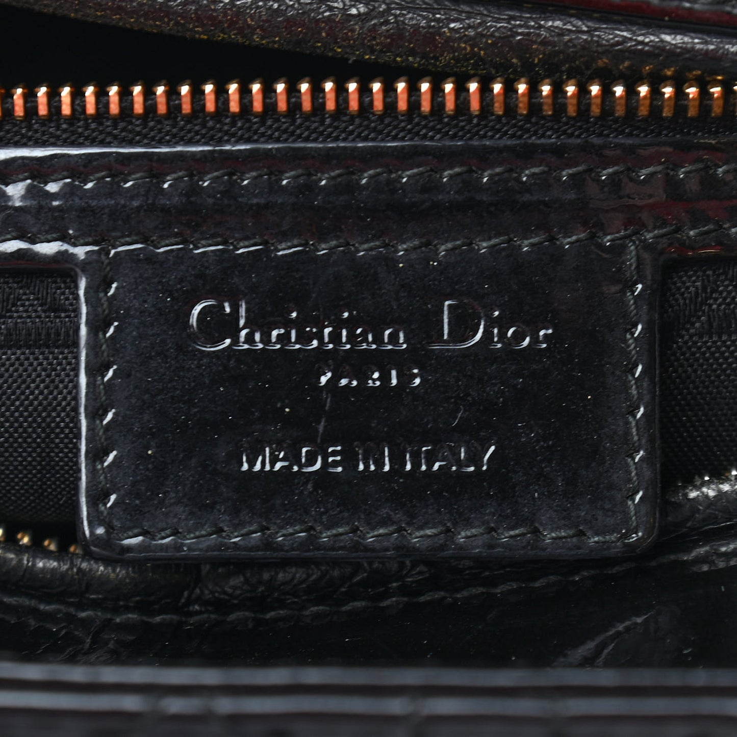 Patent Cannage Large Lady Dior Black