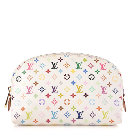 Louis Vuitton Monogram Multicolor Cosmetic Pouch White Litchi 1 of 6