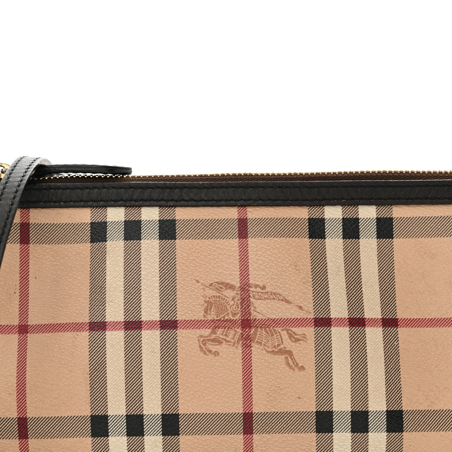 Burberry Haymarket Check Small Peyton Crossbody Clutch Bag Chocolate 7 of 11