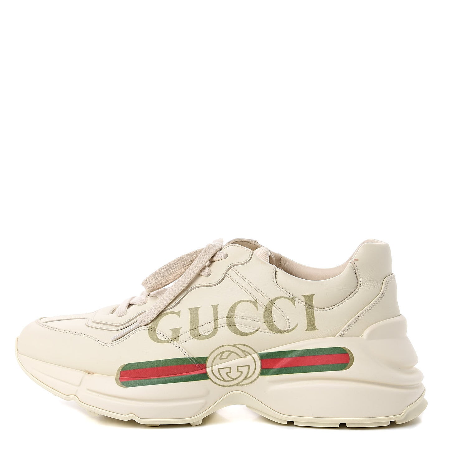 Calfskin Logo Womens Rhyton Sneakers 39 Ivory