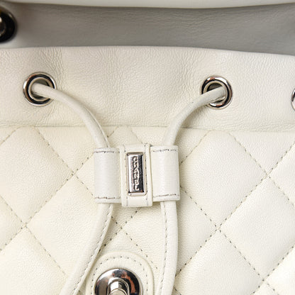 Chanel Lambskin Quilted Small Cuba Urban Spirit Backpack White 8 of 14