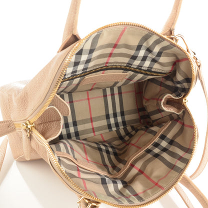 Burberry London Grainy Calfskin Small Greenwood Bowling Bag Light Nude 7 of 7